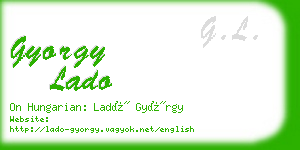 gyorgy lado business card